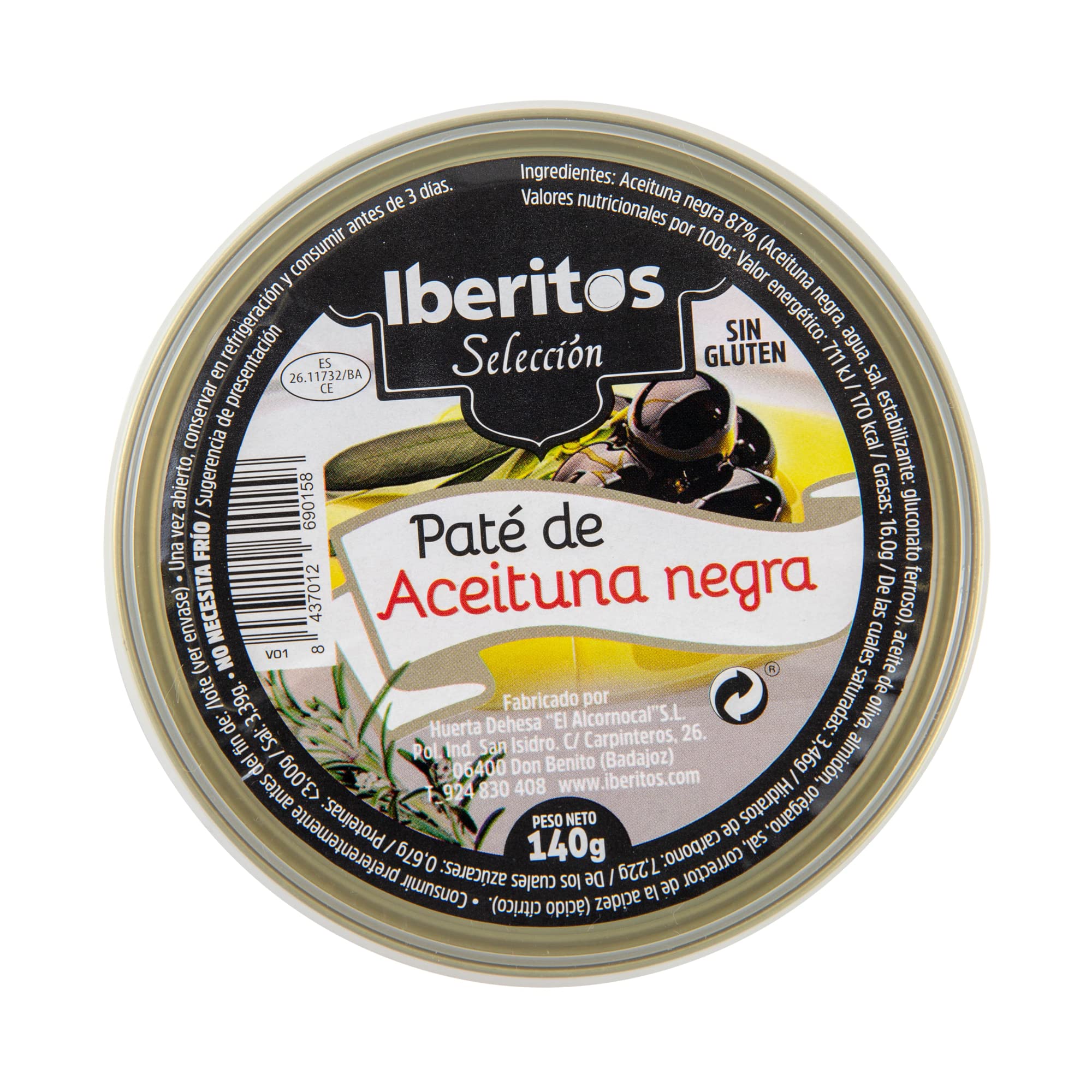 Iberitos Black Olive Pate Tarrine (140g)