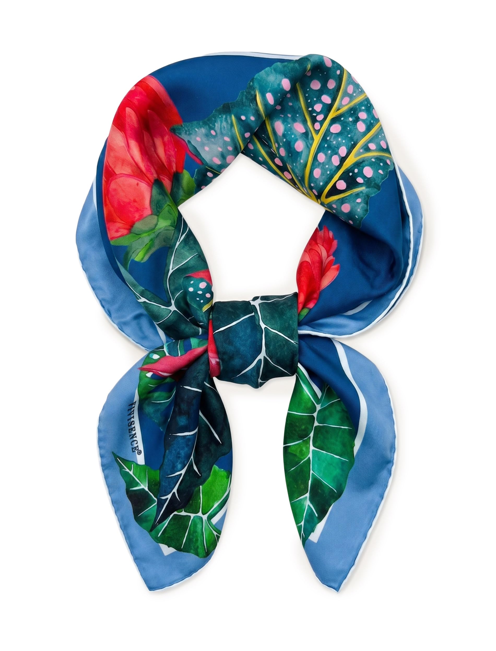 Vivisence Pañuelo De Seda Mujer 65 X 65 Cm, Fular Cuadrado De Seda Natural 14 Momme, Bordes Enrollados A Mano