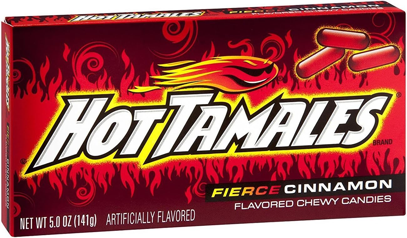 Hot Tamales Cinnamon Candy Big Theatre Box 141g (12 Pack)