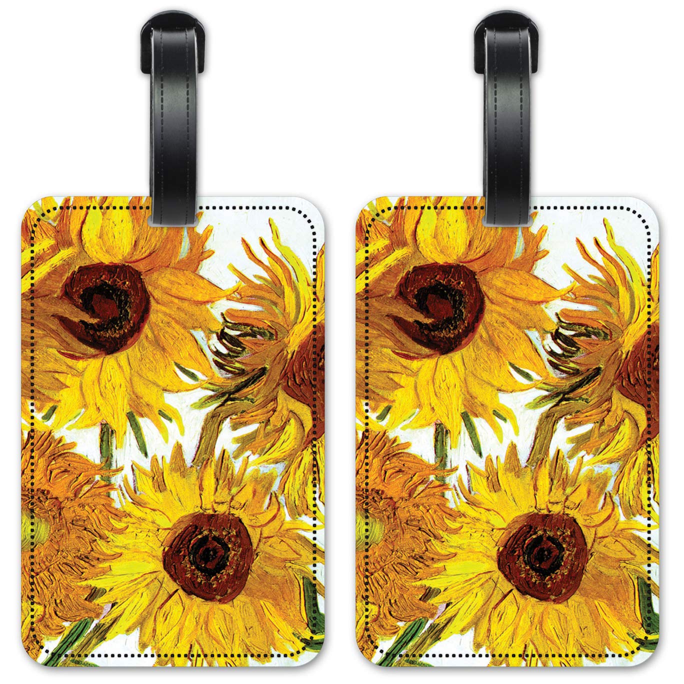 Van Gogh: Sunflowers - Luggage ID Tags - Suitcase Identification Cards - Set of 2