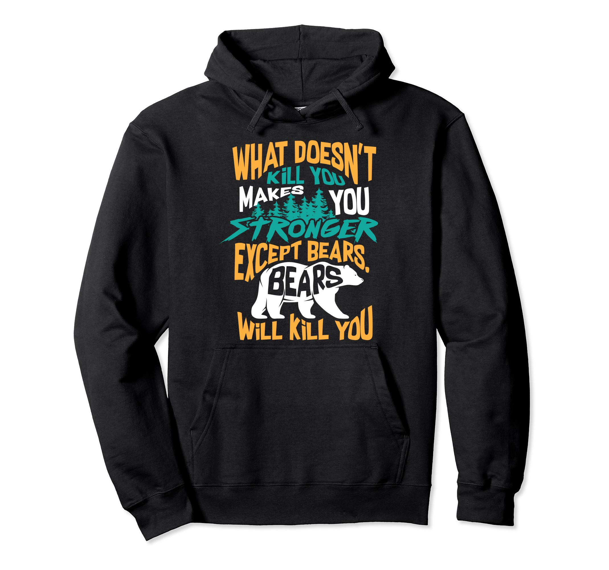 Cool Dainty Passionate Bear Lover DesignsWhat Doesn't Kill You Makes You Stronger Except Bears Gift Pullover Hoodie