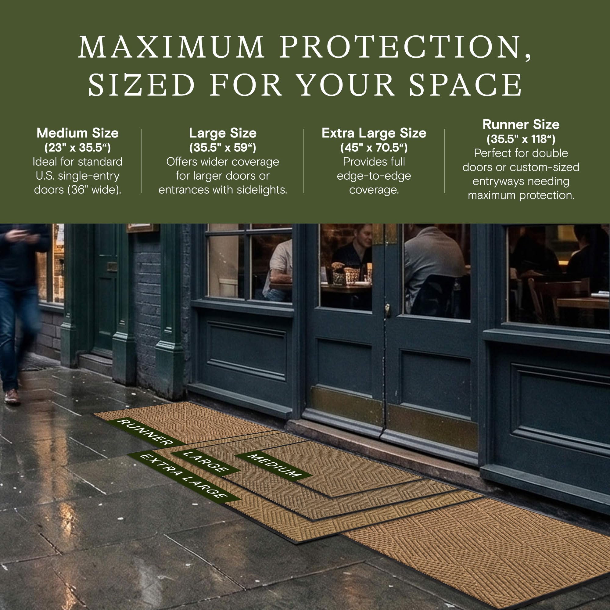 WaterHog Diamonds Front Door Mat Indoor Outdoor Entrance, All-Weather Mats — Amazon image 3