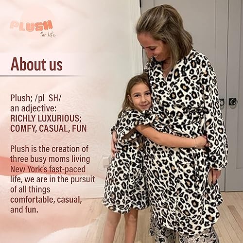 Miniatura 6 de Plush for life Bata de baño de manga larga para niñas con bolsillos suave y acogedora bata de baño mullida gran regalo para niños