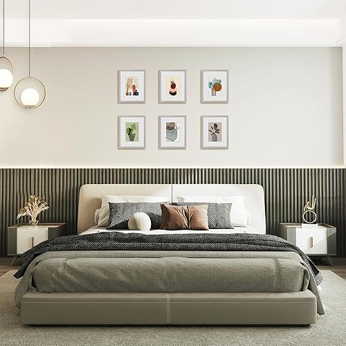 Miniatura 566 de Picrit - Juego de 12 portarretratos de 5 x 7 pulgadas para colgar en la pared o exhibir sobre una mesa, para fotos de 4 x 6 con paspartú o 5 x 7