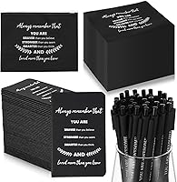 Vista 1 de Seajan Regalos inspiradores a granel, 50 bolígrafos inspiradores, 50 bloc de notas motivacionales, 50 bolsas de maquillaje para mujeres y hombres