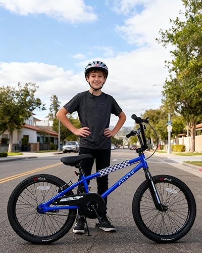 Miniatura 4 de Bicicleta BMX Style para niños de 2 a 8 años de edad, niños y niñas de 12, 14 y 16 pulgadas, bicicleta con ruedas de entrenamiento, freno de