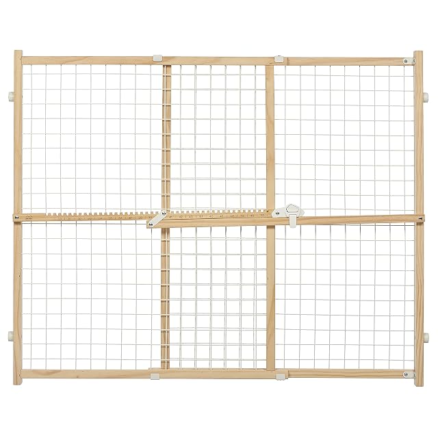 MidWest Homes for Pets - Puerta de seguridad de malla de alambre para mascotas, extensible de 73,6 a 127 cm…