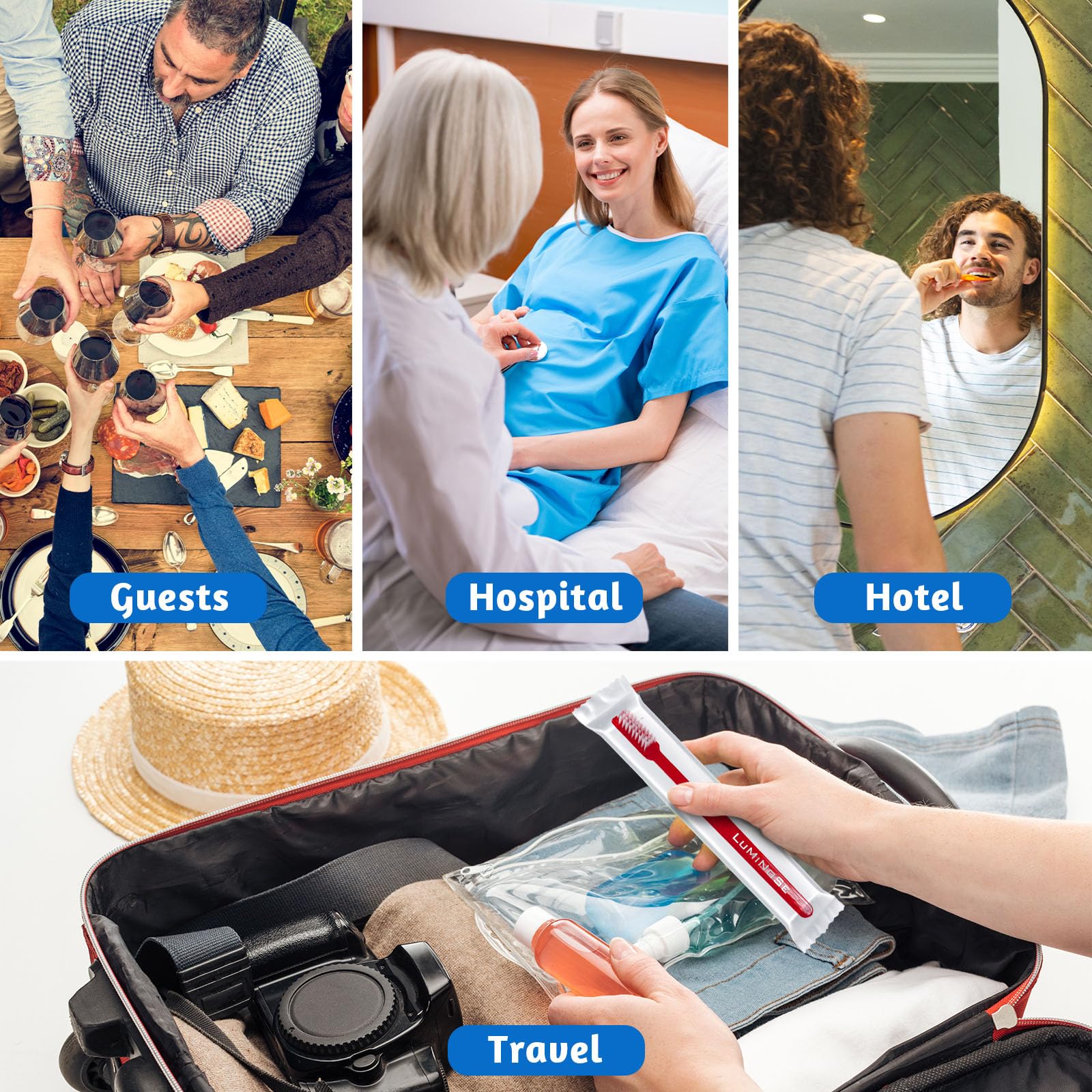 200 spazzolini da denti usa e getta preincollati, comodi spazzolini da denti da viaggio, igiene orale portatile, pulizia in movimento, facile da usare, essenziali da viaggio, spazzolini