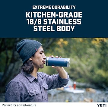 YETI Rambler Bottle Chug, Vacuum Insulated Stainless Steel Bottle with Chug Cap, Wetlands Camo, 18 oz (532 ml)
