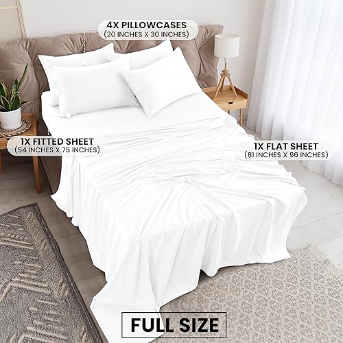 Miniatura 10 de LDC LUX DECOR COLLECTION Sábanas de cama  6 piezas para cama de tamaño Queen, sábanas de microfibra cepillada de hasta 16 pulgadas de profundidad,