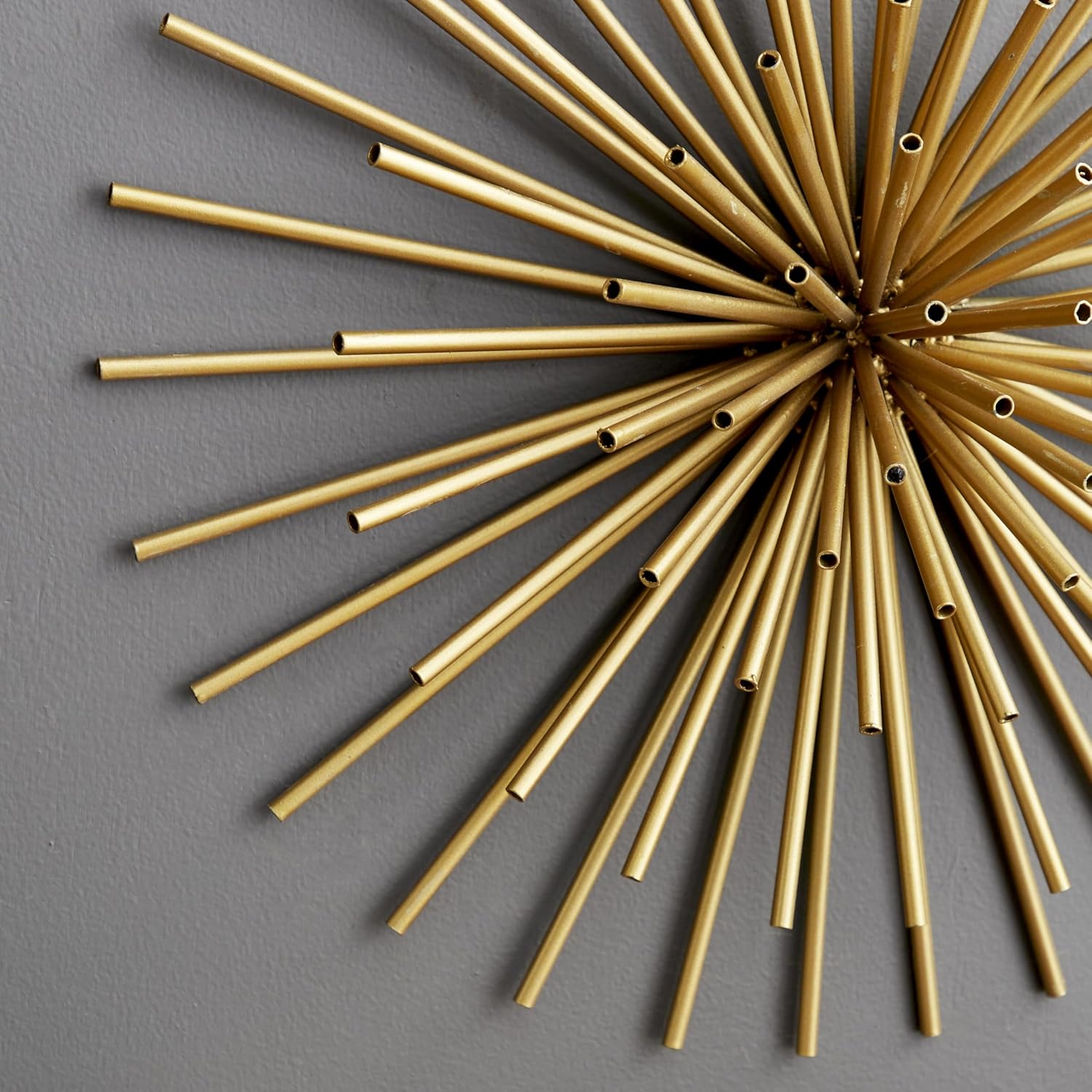 Golden Radiance Metal Starburst Wall Sculptures, Set of 3