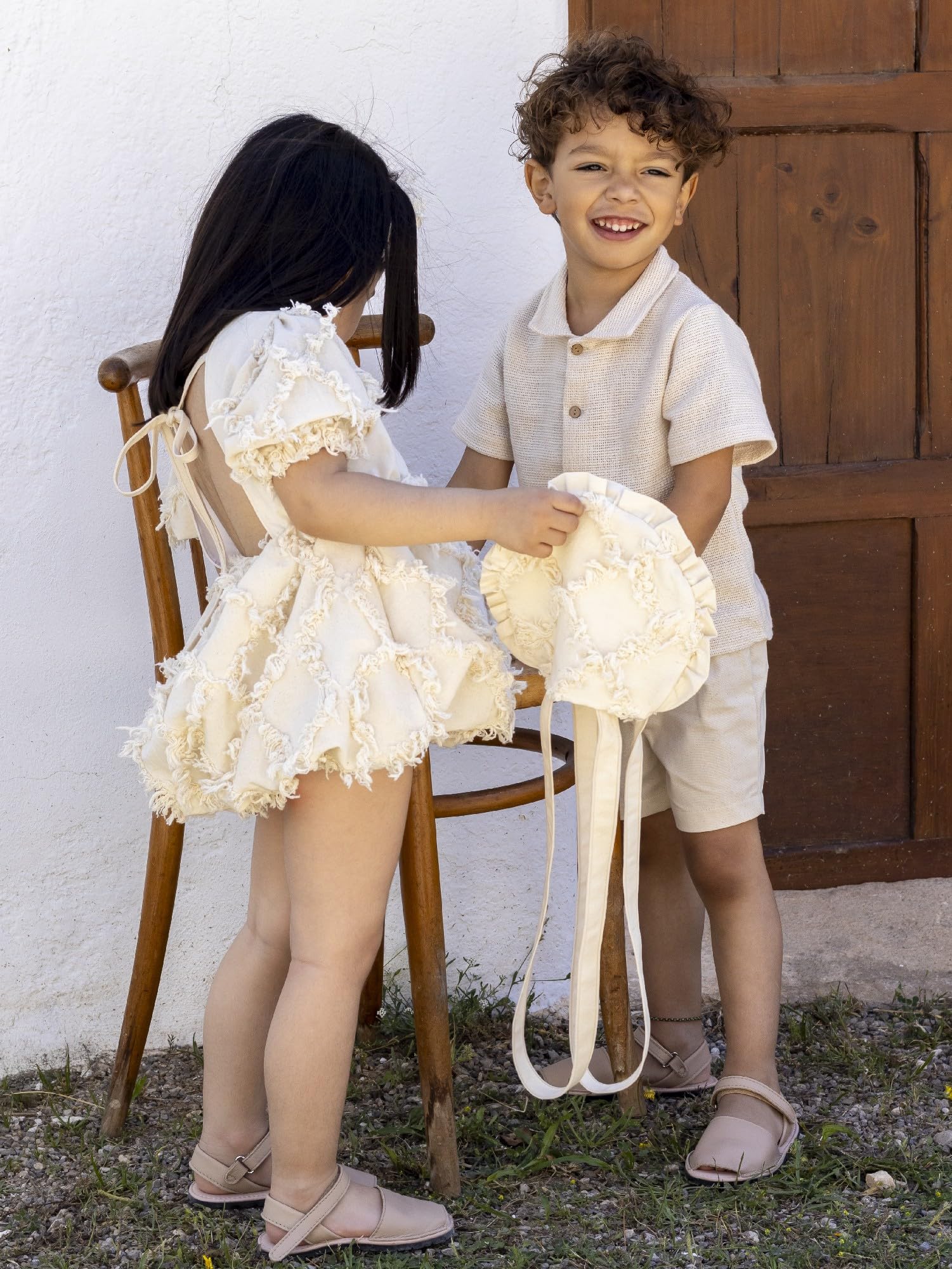 V Vestido Wheat