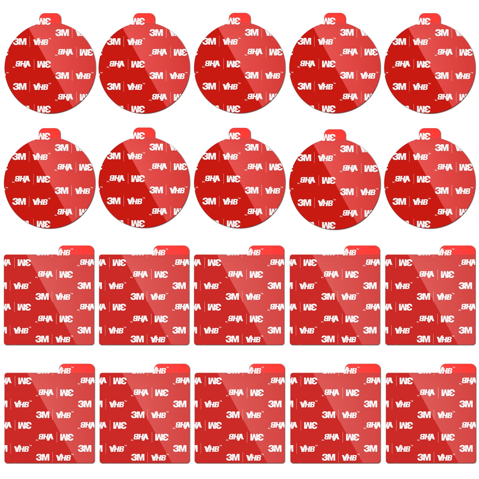 3M Double Sided Tape, 20PCS Heavy Duty Mounting Foam Tape, VHB 5952 Adhesive Squares & Dots - 2 Inch, Strong Sticky Pads for Crafts, Photos, Posters, Home & Office Use