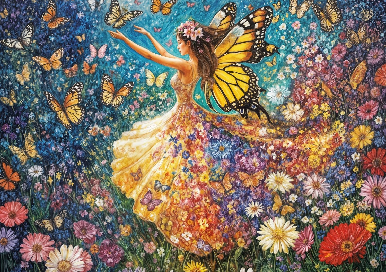 Amazon.com: Ceaco - JK Stewart - Lady Butterfly - 500 Piece Jigsaw