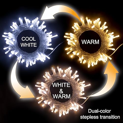 Miniatura 3 de GHJ - Cadena de luces LED con control remoto a pilas, resistente a la lluvia, luces de hadas cambiantes de color para árbol de Navidad, fiesta