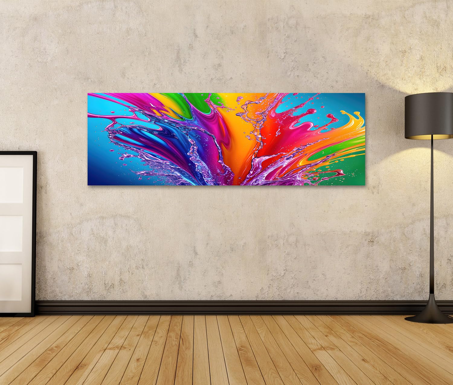 islandburner Immagine su Tela Colorato Schizzi Di Colore Astratto Immagini Murali Poster