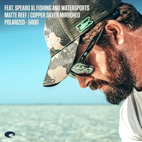 Miniatura 8 de Costa Del Mar Gafas de sol rectangulares Fantail para hombre