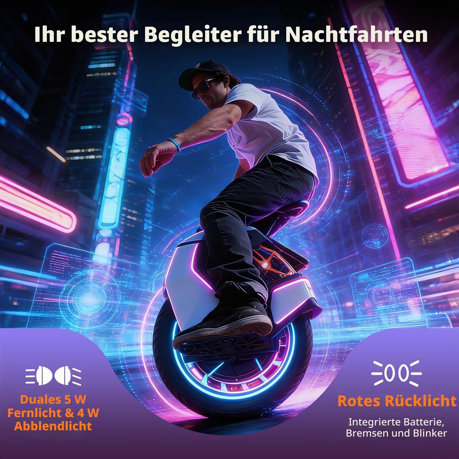 KINGSONG Elektrisch Einrad S18 Pro + White 1110Wh, Motor 2200W, Reichweite bis zu 80km, Begrenzte Geschwindigkeit 25km/h, Reifen 18",