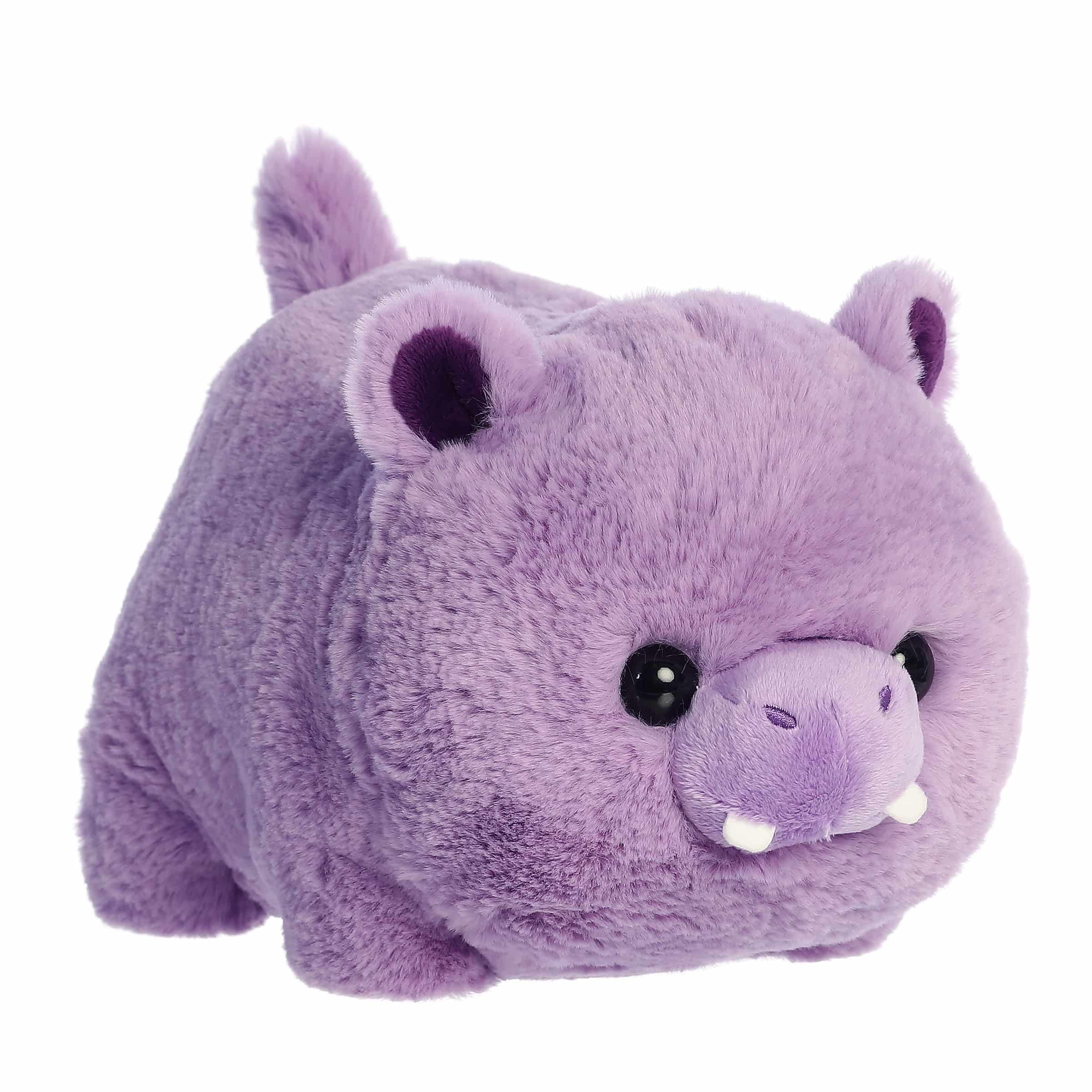Aurora® Adorable Spudsters™ Harlo Hippo™ Stuffed Animal - Round Shape Makes for Comforting Cuddles - Perfect for Kids All Ages and Animal Loving
