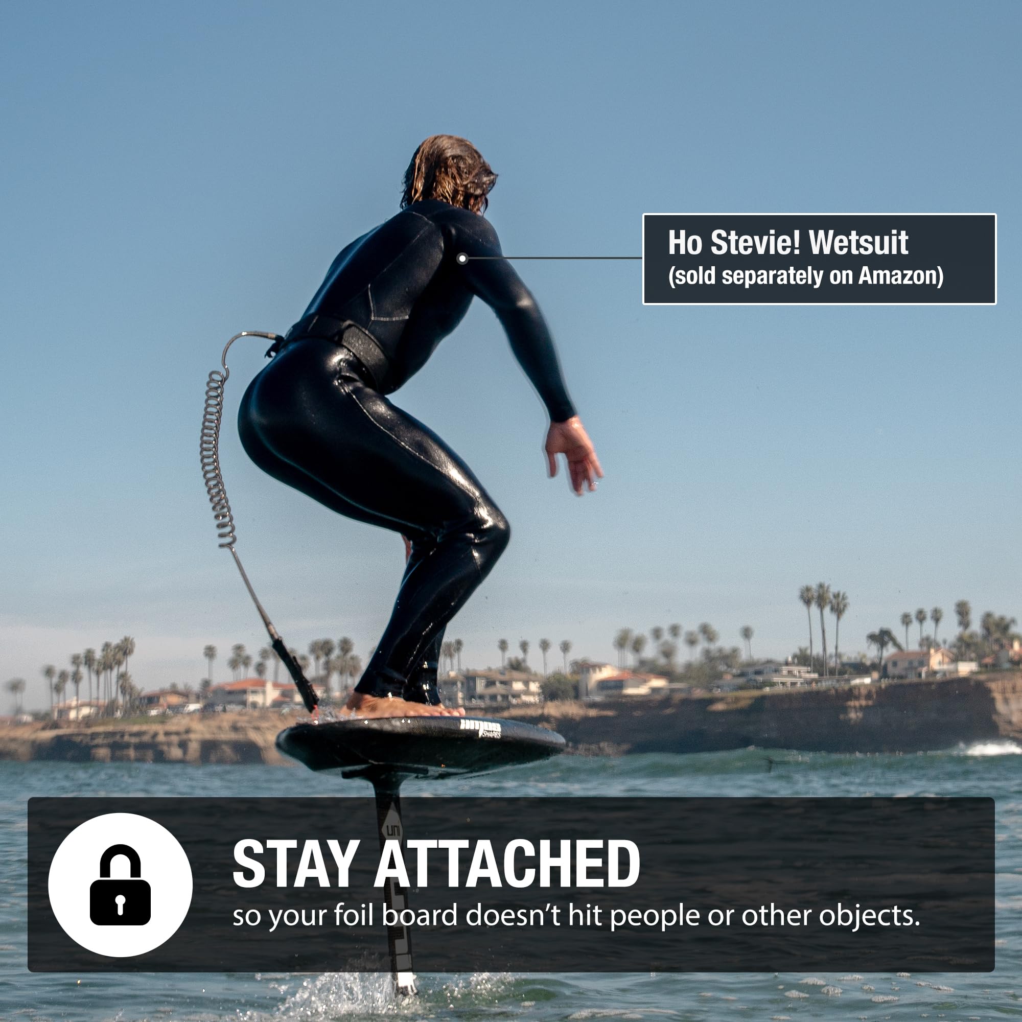 Amazon.com : Ho Stevie! Foil Waist Leash for Hydrofoil Boards - No