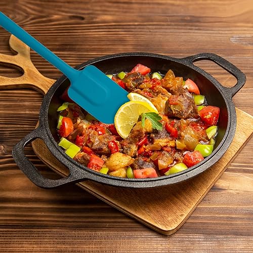 Vista 43 de Mrs. Anderson's Baking Raspador de espátula de silicona, flexible y antiadherente, turquesa