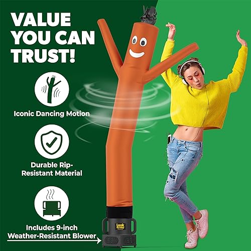Miniatura 9 de LookOurWay Air Dancers Wacky Waving - Juego de tubo inflable para hombre, 7 pies de alto, bailarín de aire que saluda, tipo tubo inflable con