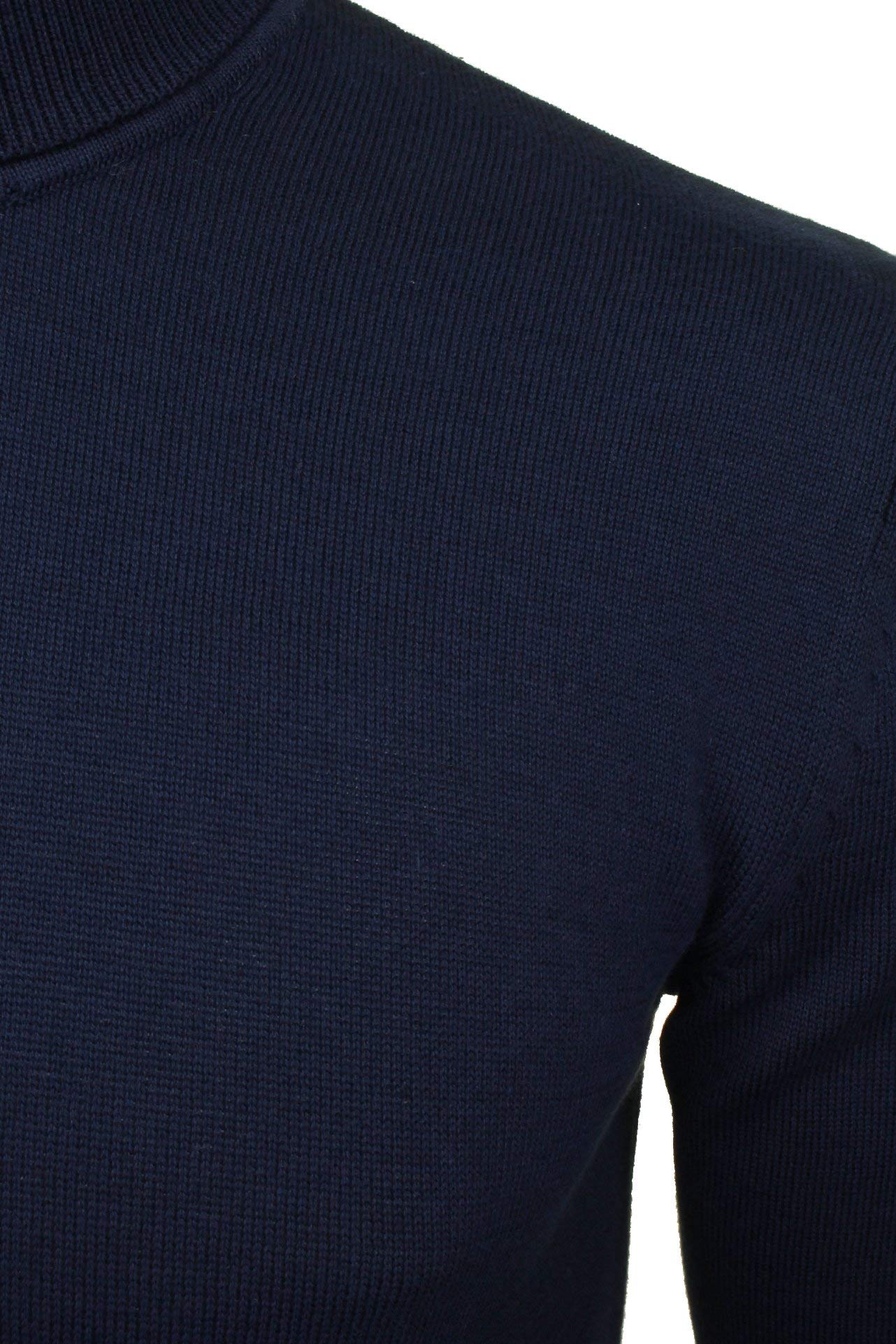 Xact Herren Rollkragenpullover, 100% Baumwolle, Langarm Feinstrick Pulli mit Rollkragen, Slim Fit Strickpullover, Weich Bequem Atmungsaktiv, Klassisches Design für Herbst und Winter