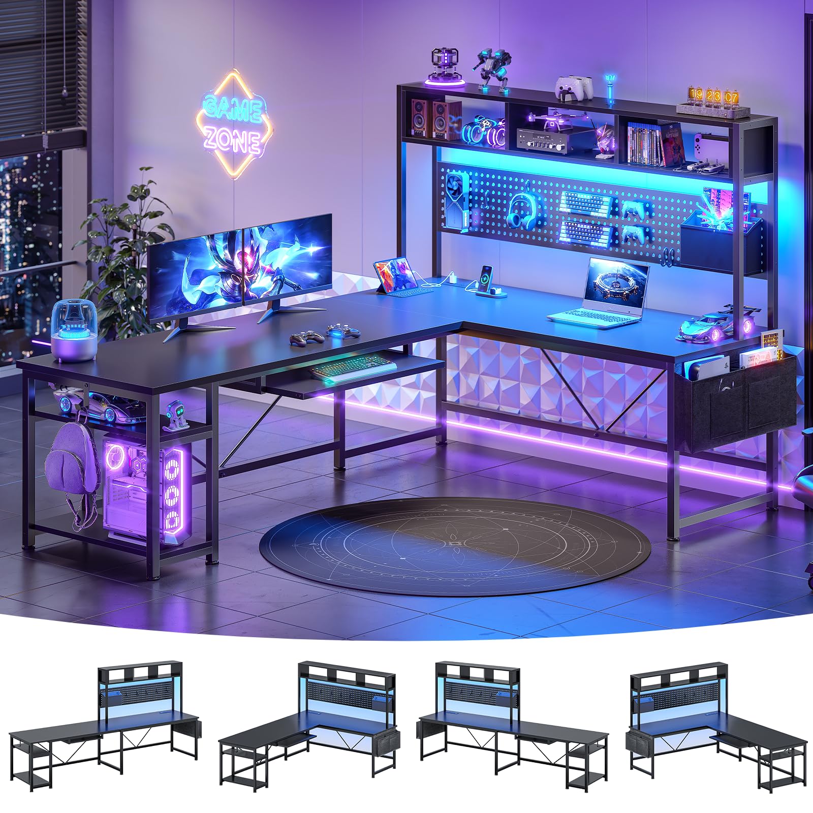 SEDETA 67" L-Shaped Desk