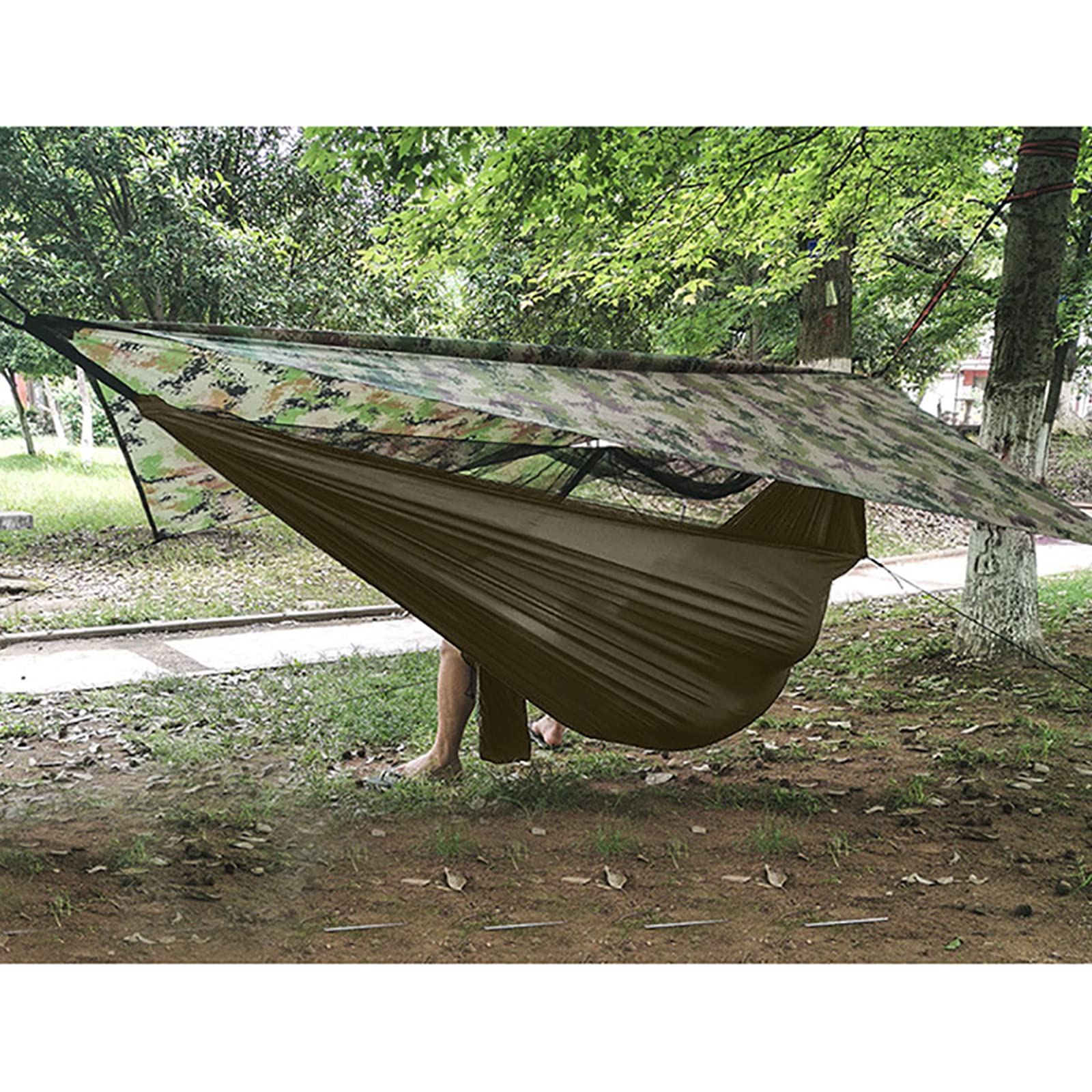 SONGMICS Hamac avec moustiquaire, Double hamac, en Nylon indéchirable