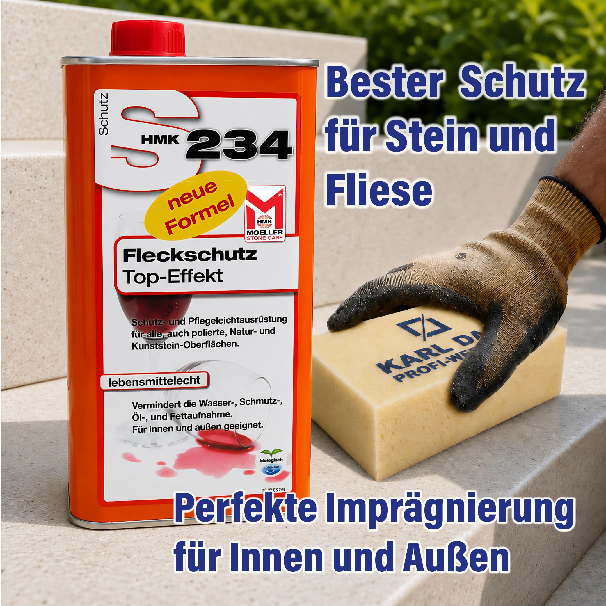 Karl Dahm Moeller Stone Care HMK S234 Fleckschutz Top-Effekt 1 l