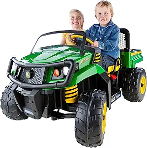 Peg Perego John Deere Gator XUV Extra-Large 12 Volt Ride-on, Durable Design for Kids 3-8, Green
