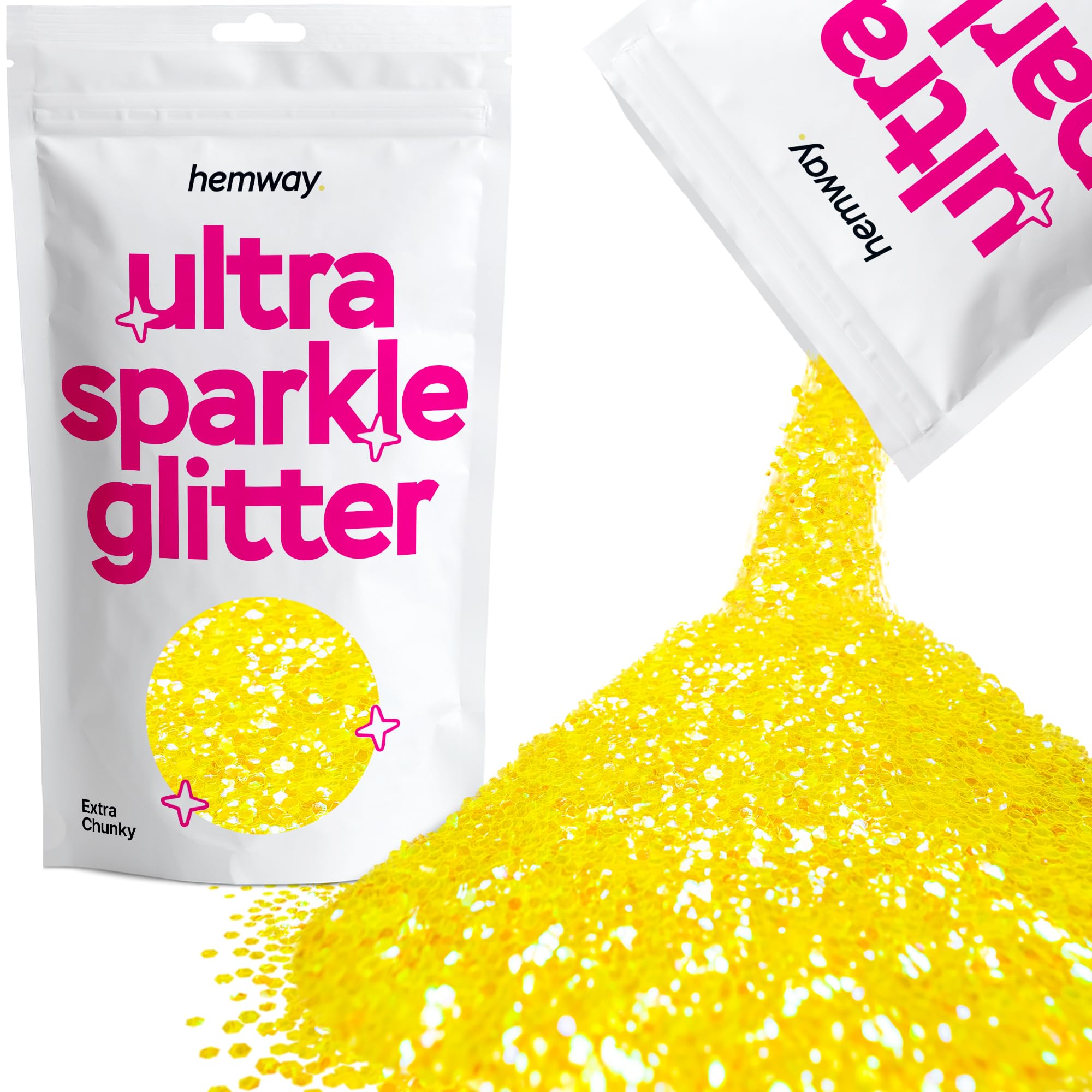 Hemway Ultra Sparkle Glitter Baby Pink Iridescent 100g Fine | Glitter for Arts & Craft, Makeup, Nail Art, Crafting, Card Making, Sparkle Decoration — view 121