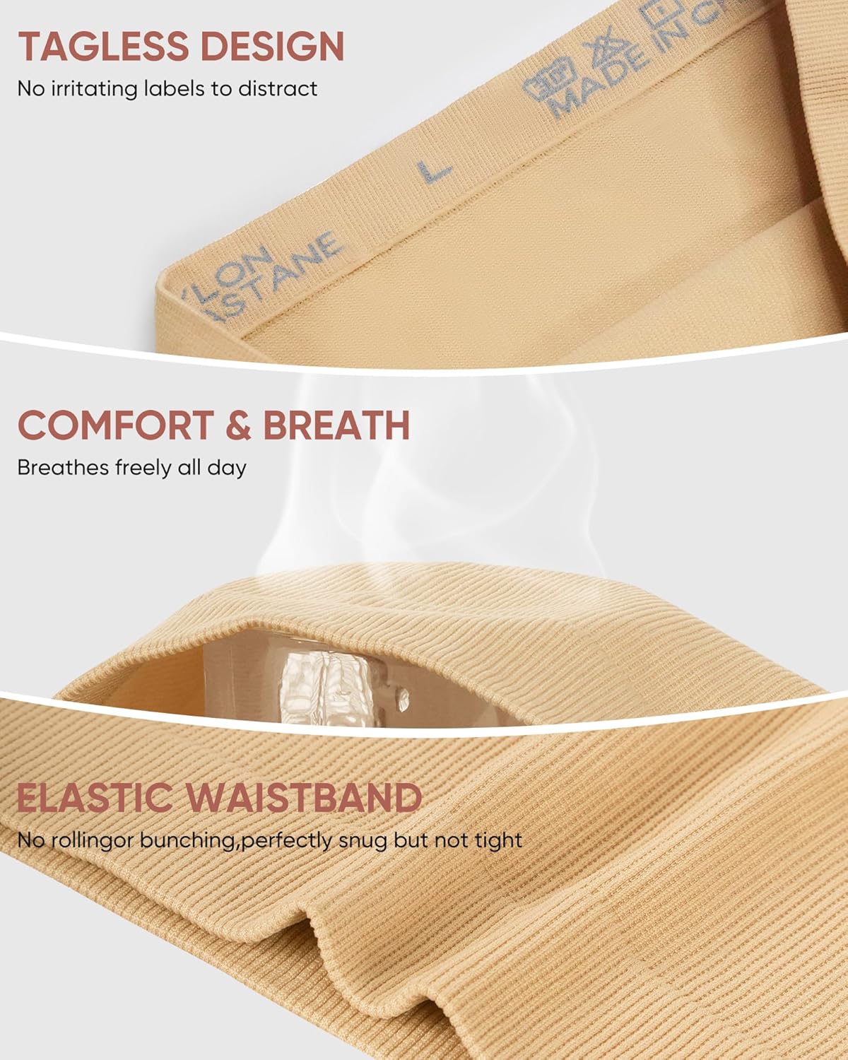 Women's Underwear High Waisted Light Tummy Control Lace Ladies Panties Full Coverage High-Cut Nylon 4 Pack S-XXL - Image 5