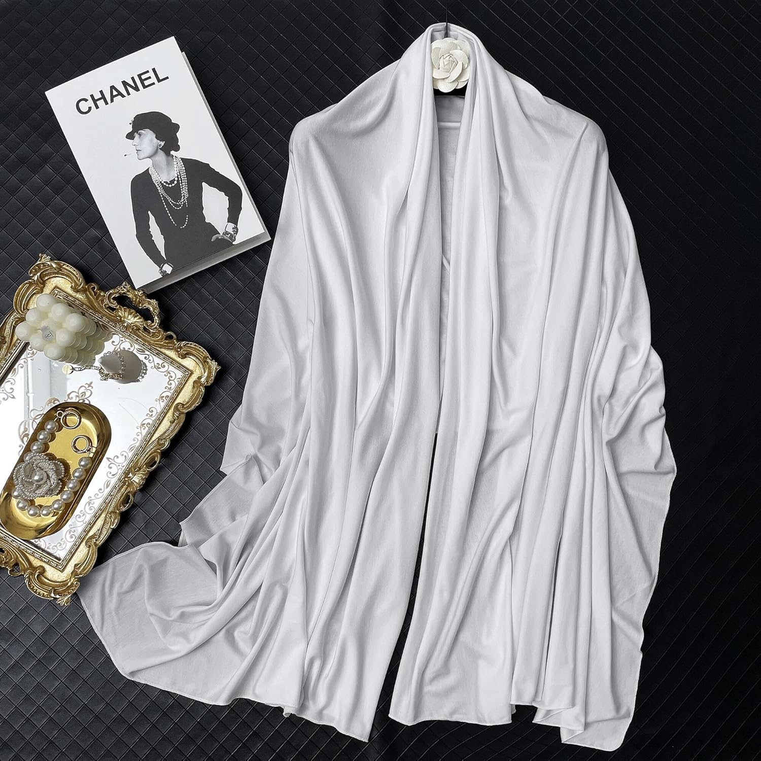 VENVSBEE Shawl Wraps for Women - Soft Silky Lightweight Travel Scarf and Airplane Essentials Accessory - Image 6