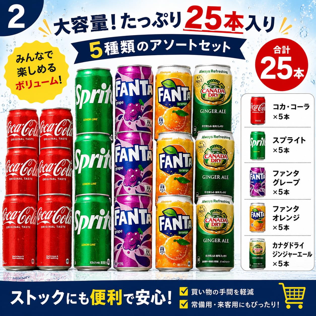 Amazon.co.jp: Pikotta 炭酸飲料 飲み比べ アソートセット 25缶（350ml