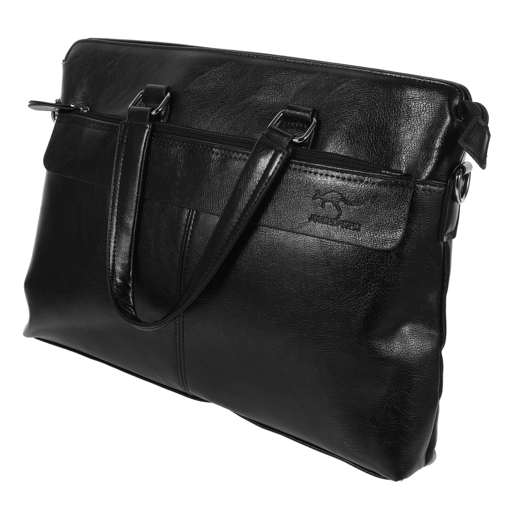 Modische Aktentasche und Vielseitigen Tragemöglichkeiten Handtasche Business aus Pu Leder Durchdachtem Innenraum in Schwarz Herren für Büro und Reisen
