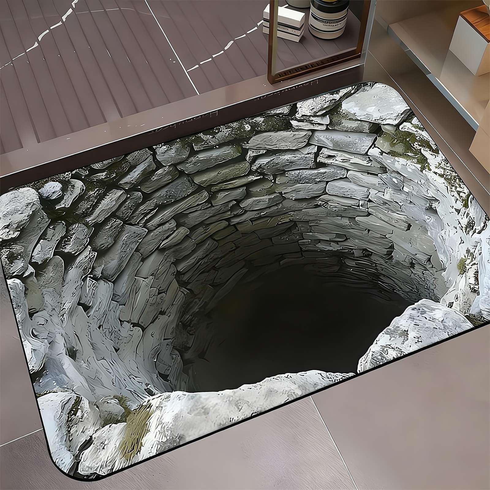Rugs That Look Like a Hole 2026 New 3D Hole Rug - Dog Gets Scared of 3D Carpet