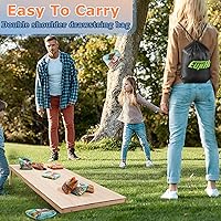 Vista 6 de EunHo Cornhole Bags Regulation Dual Sided Set of 8, Professional Cornhole Bean Bags Slick & Sticky Side Bags with Carry Bag