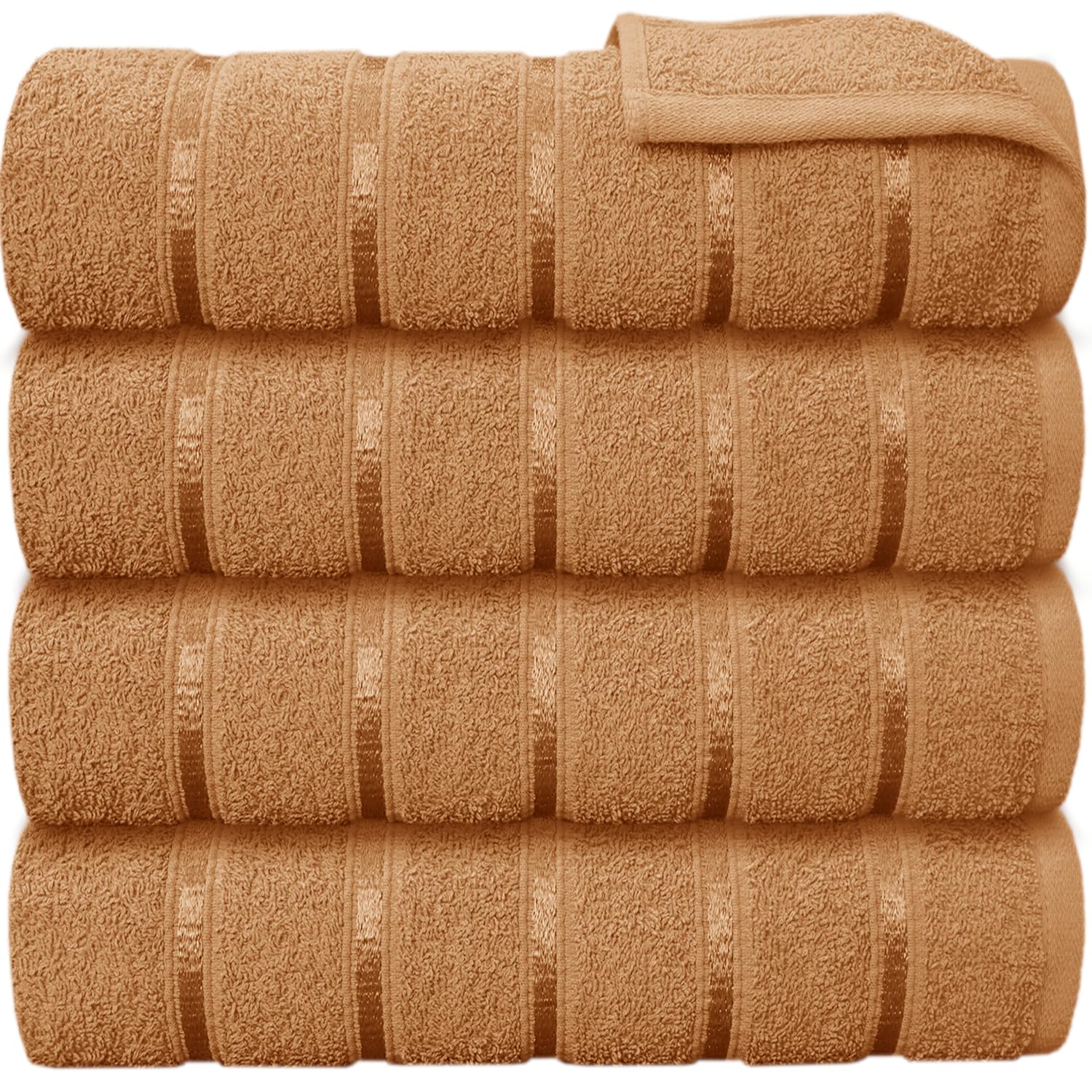 ZZZMRH Towels Premium Extra Large Bath Sheets Pack of 4, 100% Egyptian Cotton Bath Towels Set Highly Absorbent – Quick Dry Super Soft Hotel Quality Bath Sheets, Truffle