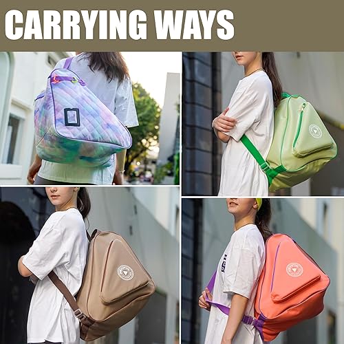 Miniatura 45 de Bolsa de patinaje para patines de hielo, en línea, patines y cuádruples - Niños y adultos Arco iris/Leo