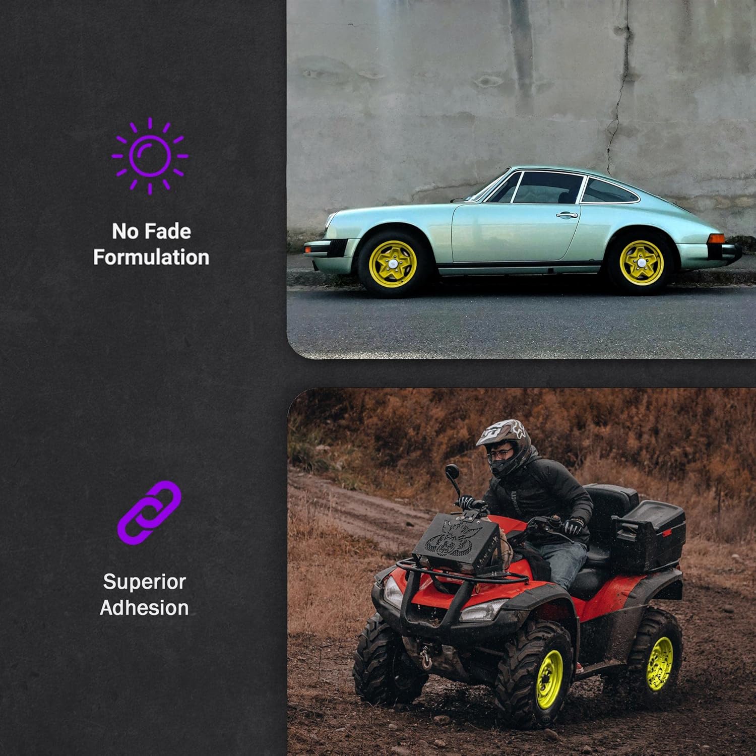 ERA Paints Purple Wheel Paint Kit With Omni-Curing Catalyst Technology - 2K Aerosol Glossy Finish With High Temp Resistance And Extreme Durability Against Color Fade And Chemicals Like Brake Fluid