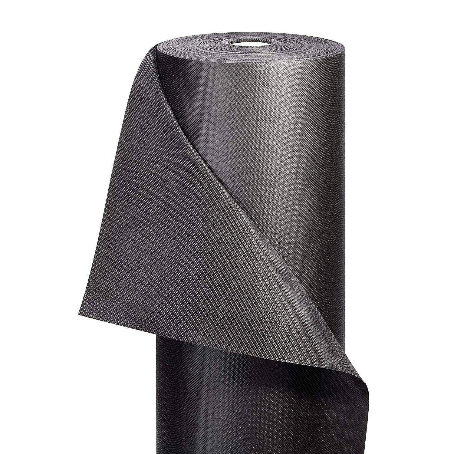 Tela Anti-Erba, 150 g/m², Nero, 25 m², 50 m², 75 m², Tessuto Non Tessuto antistrappo 50 m (50 m2), Nero