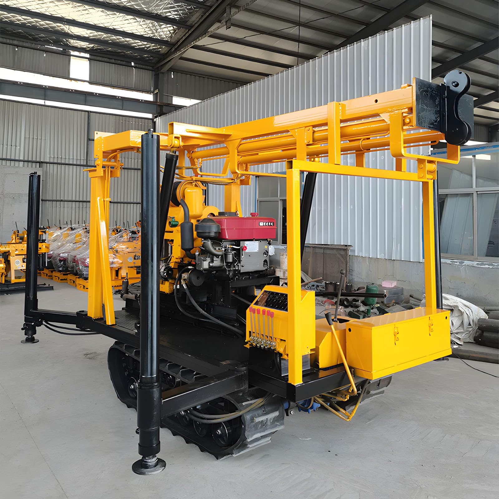 Heavy-Duty Core Sample Drilling Machine, Industrial Diamond Concrete Core Hydraulic Drilling Rig for Mineral, Continuous Powerful Coring Drill Rig for Foundation Investigation
