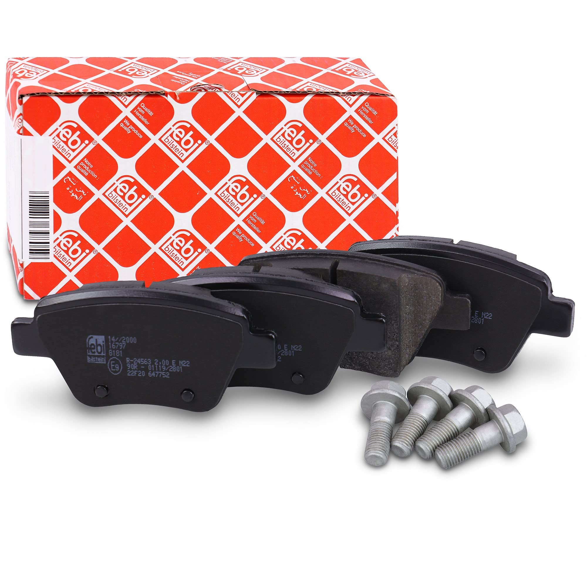febi bilstein Bremsenset Hinterachse inkl. Bremsscheiben hinten Ø 272 mm voll und Bremsbeläge hinten Kompatibel mit VW TOURAN, GOLF, CADDY, BEETLE, PASSAT, SCIROCCO, AUDI, SEAT LEON, SKODA, OCTAVIA