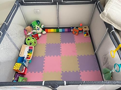 Miniatura 10 de ToyVelt - Tapete infantil de espuma, alfombra de juego entrelazado con colores, alfabeto, ABC rompecabezas grande de azulejos educativos de espuma