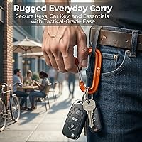 Vista 6 de Clips de Mosquetón de Servicio Pesado 12KN - Favofit Mosquetones Pequeños de 3.2'' para Senderismo Camping Hamacas Llaves Llaveros Correas