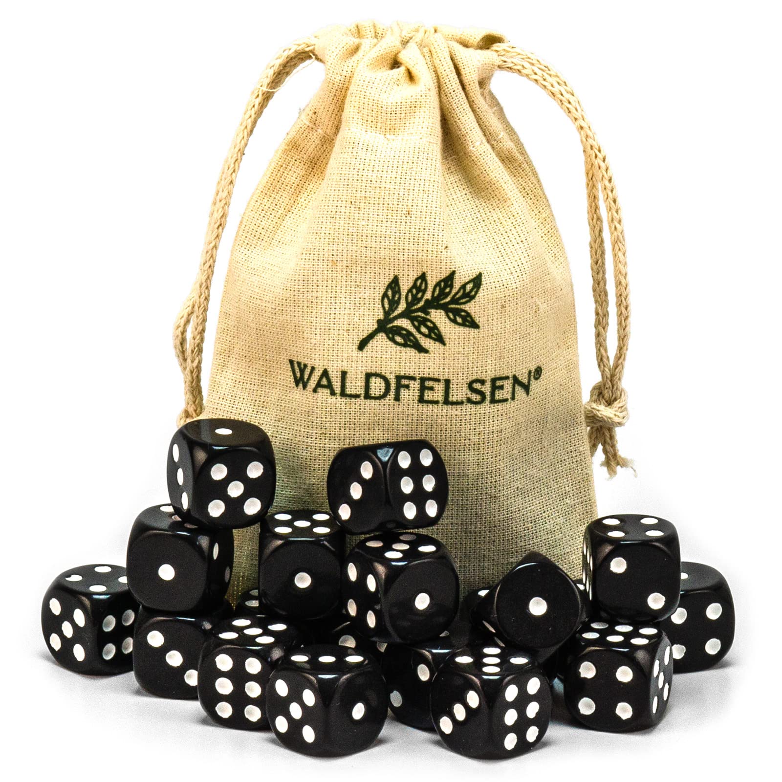 CJQRL 30 Dés En Bois Naturel 16 Mm – Dés 6 Faces Ivoire Avec Sac En Tissu, Parfaits Pour Jeux De Société Et RPG