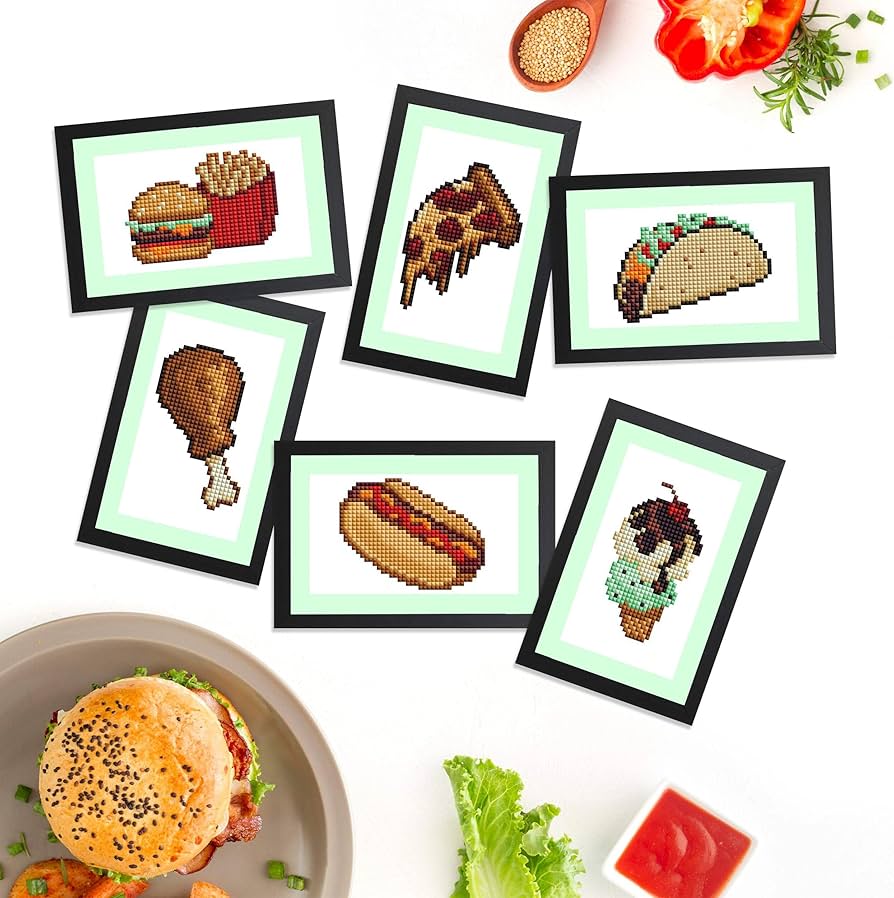 Amazon.com: DIAMOND ART CLUB Mini Dazzles - 50s Diner Food, Fun