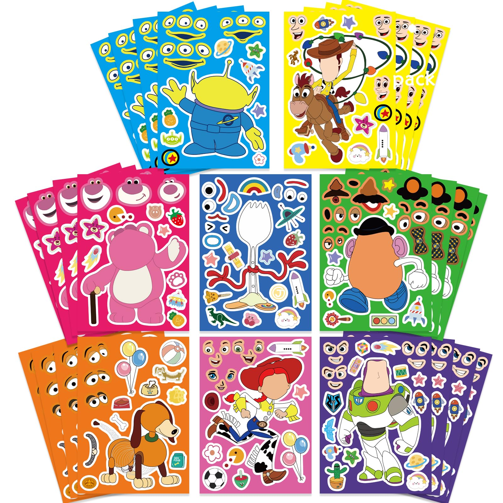 Jeu créatif Toy Story contre l'ennui des enfants activité manuelle stickers x32