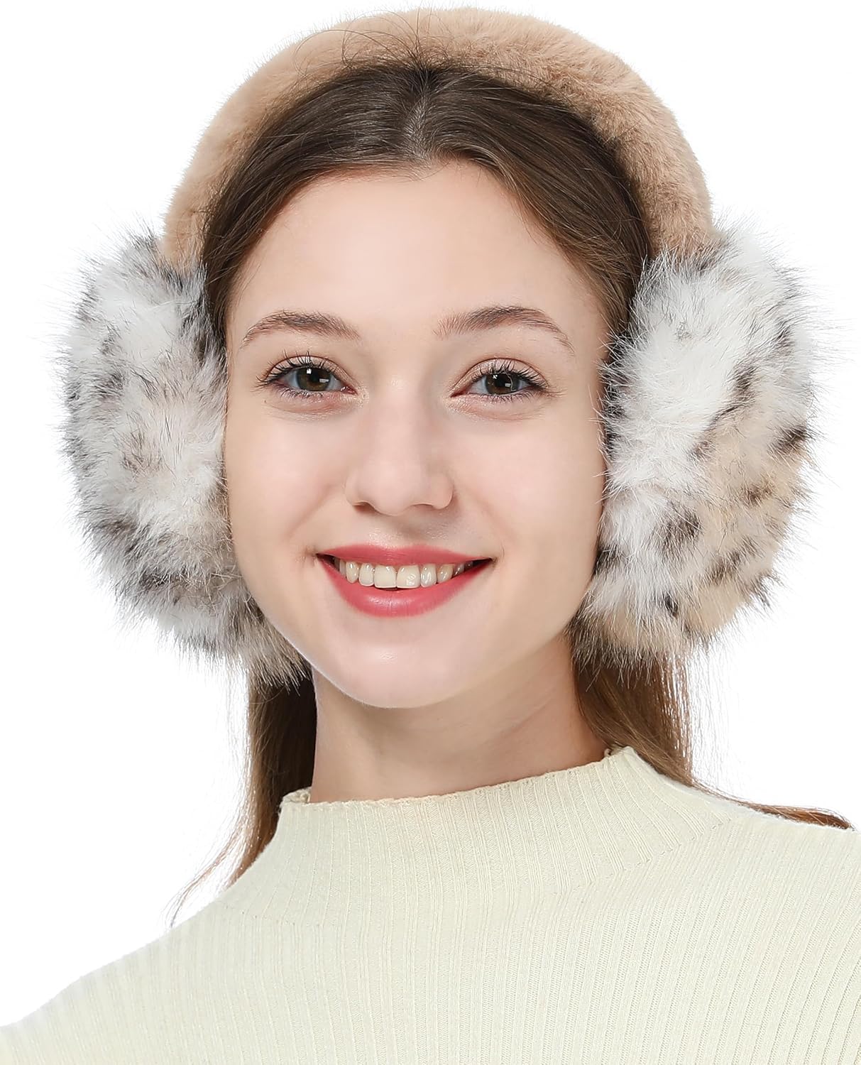 Women's Winter Earmuffs Plush Faux Fur Ear Muffs Outdoor SKI Ear Warmers for Cold Weather - Image 5